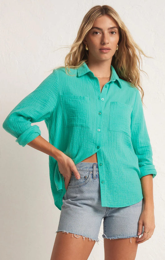 Z-Supply - KAILI BUTTON UP GAUZE TOP