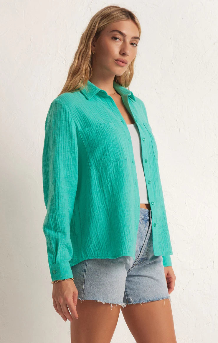 Z-Supply - KAILI BUTTON UP GAUZE TOP