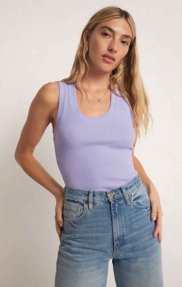 Z Supply - Sirena Rib Tank-Top - Violet Haze